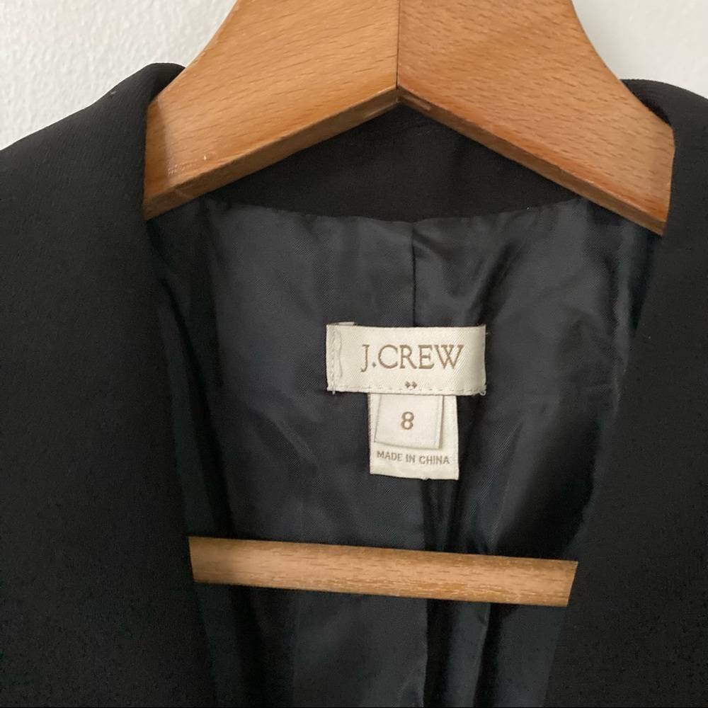 J. Crew Crepe Blazer Career Two Button Black - Picture 4 of 9